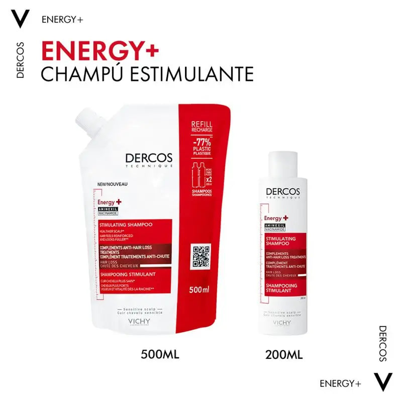 Vichy Dercos Champú Ecorefill Energy+ 500Ml