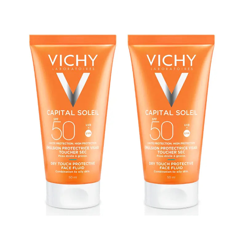 Vichy Duplo Capital Soleil Crema Rostro Spf50+, 2X50 Ml