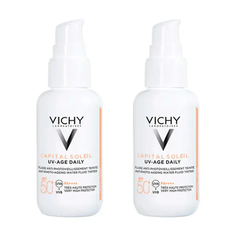 Vichy Duplo  Uv-Age Daily Con Color Water Fluid Spf 50+ , 2X40 Ml