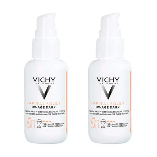 Vichy Duplo  Uv-Age Daily Con Color Water Fluid Spf 50+ , 2X40 Ml