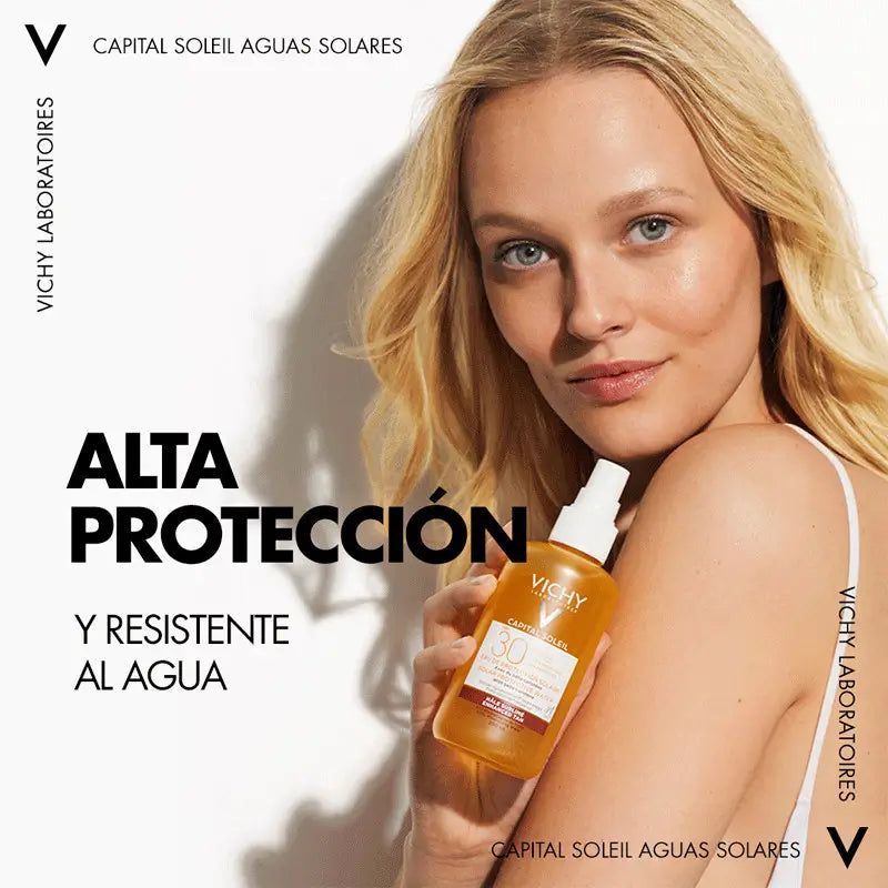 Vichy Capital Soleil Agua Solar Protectora SPF 30 Luminosidad, 200 ml