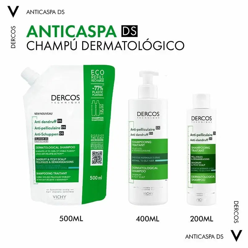 Vichy Laboratoires Dercos Technique Champú Ecorefill Anticaspa Grasa