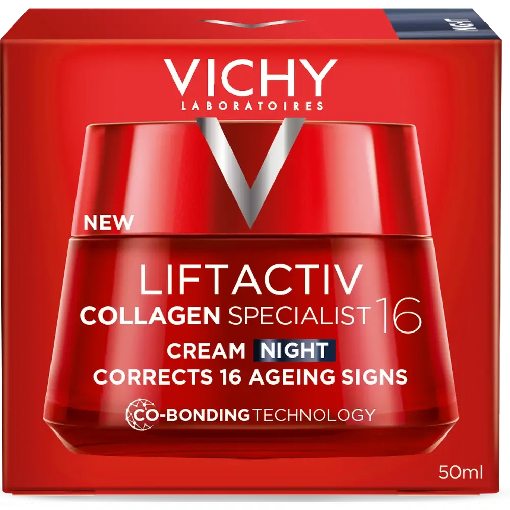 Vichy Liftactiv Collagen Specialist 16 Crema de noche, 50 ml