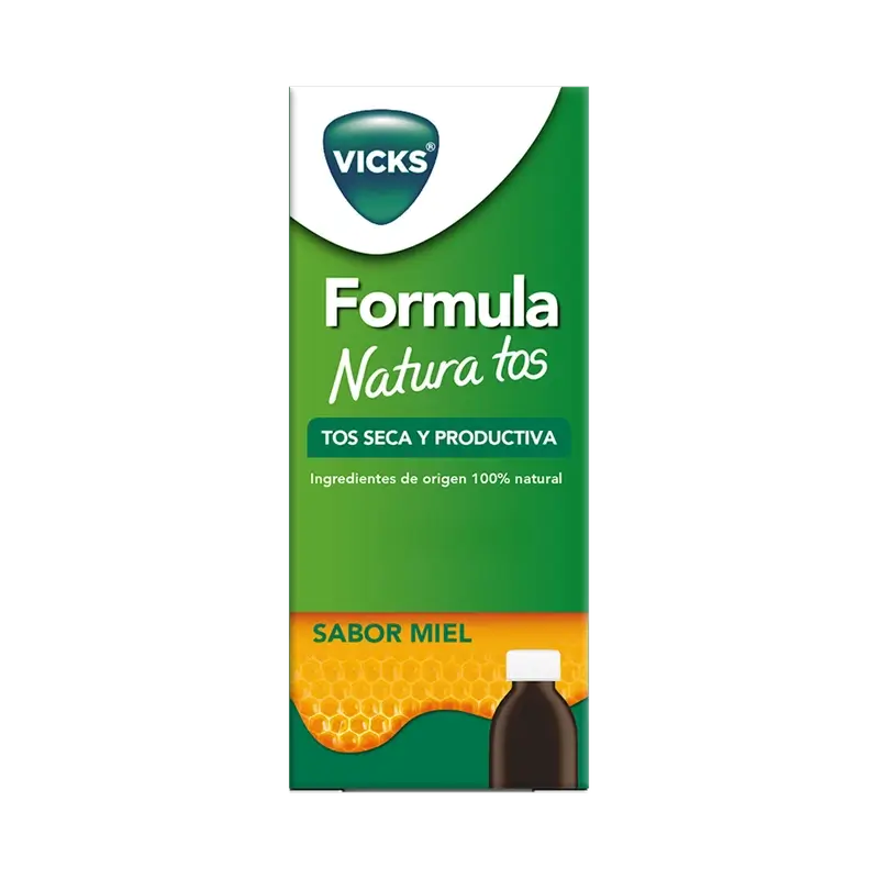 Vicks Formula Natura Tos: Jarabe Alivio 2 En 1, Sabor Miel, 140 ml