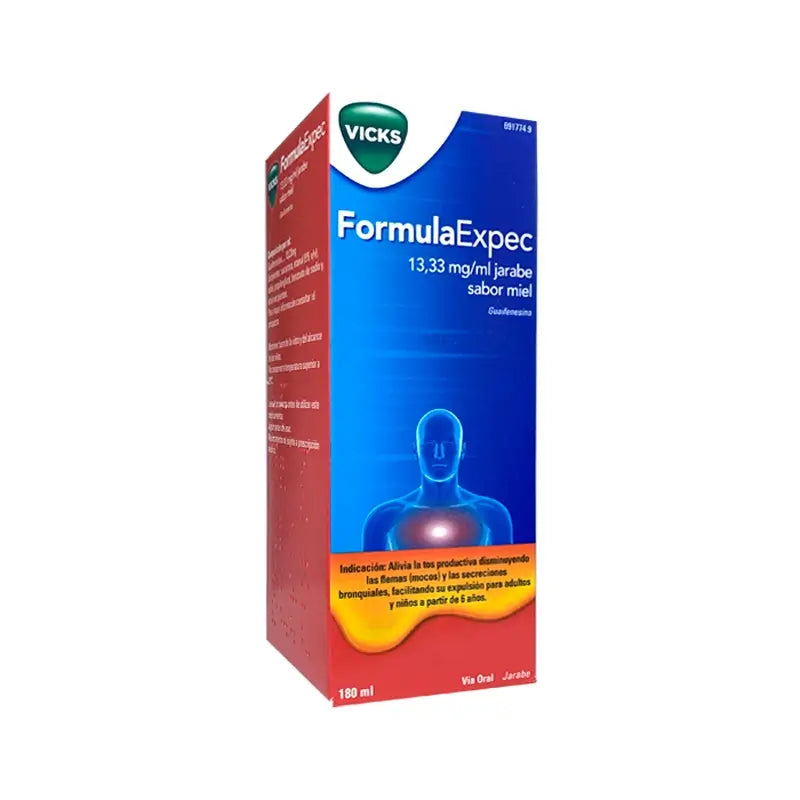 Vicks Formulaexpec 13,33 Mg/Ml Jarabe Sabor Miel, 180 ml