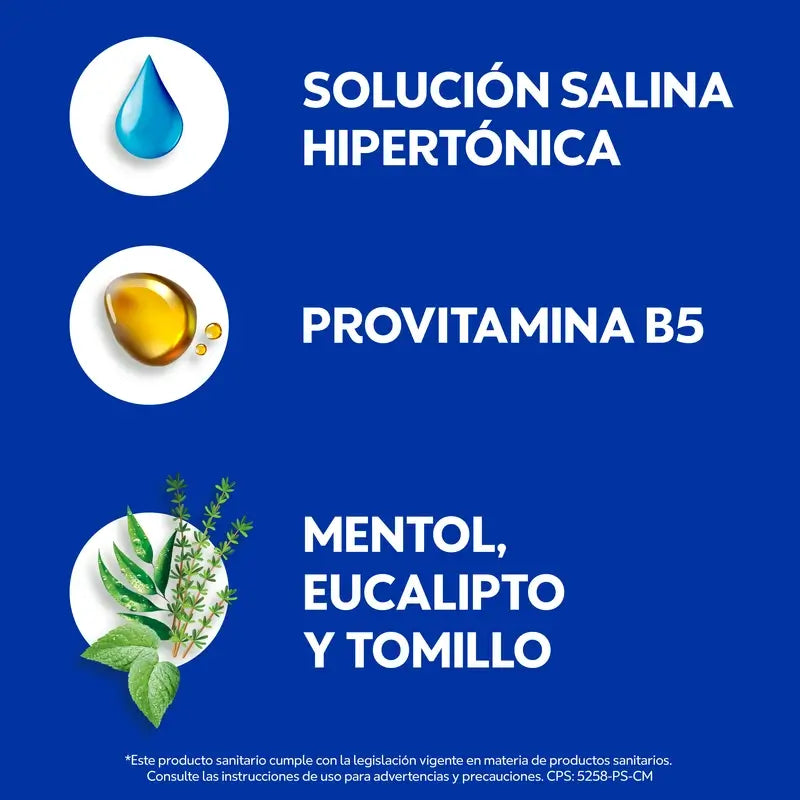 Algunos ingredientes son el mentol, eucalipt, mentol y tomillo, provitamina b5 Soliccji