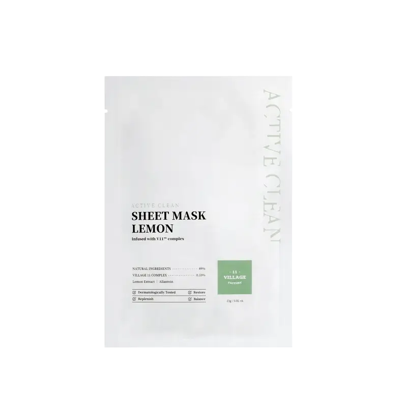 Village 11 Factory Active Clean Sheet Mascarilla Lemon, 23 gr