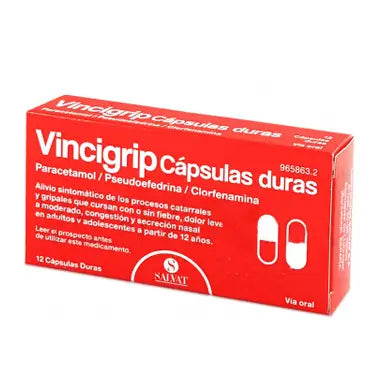 Vincigrip 12 cápsulas Duras