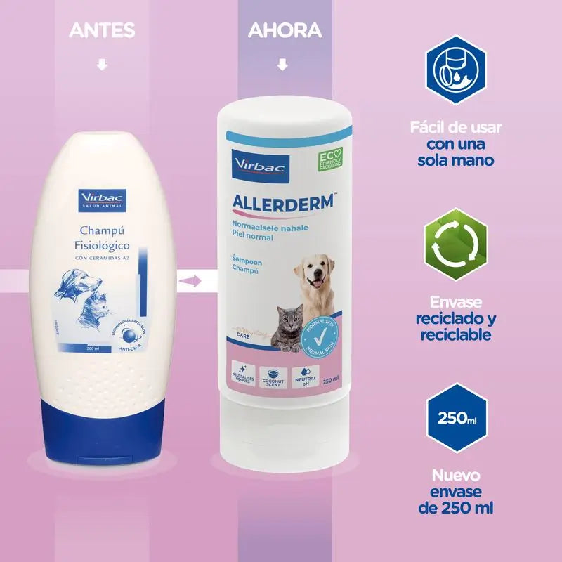 Virbac Allerderm Champú Piel Normal 250 Ml