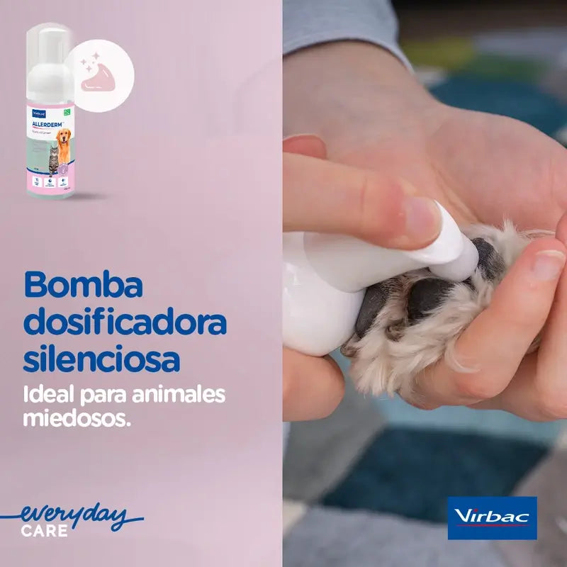 Virbac Allerderm Espuma Limpiadora Sin Aclarado, 100 ml