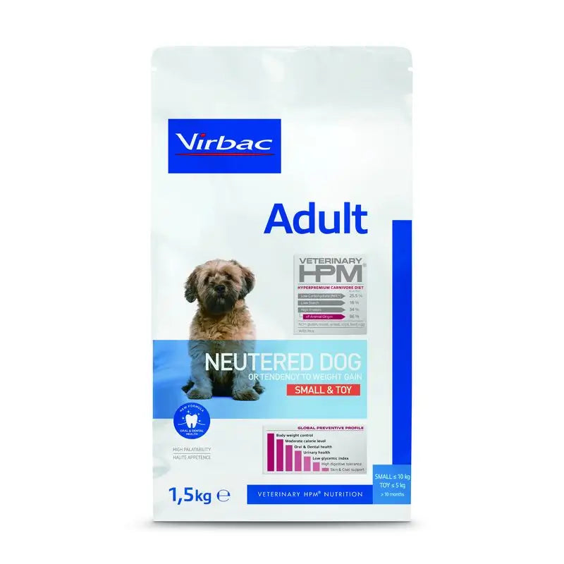 Virbac Hpm Adult Dog Neutered Small & Toy 1,5kg, pienso para Perros