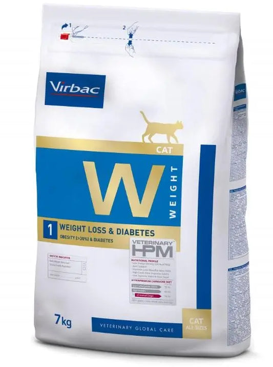 Virbac Hpm Feline Weight Loss Diabetes W1 7Kg, pienso para gatos