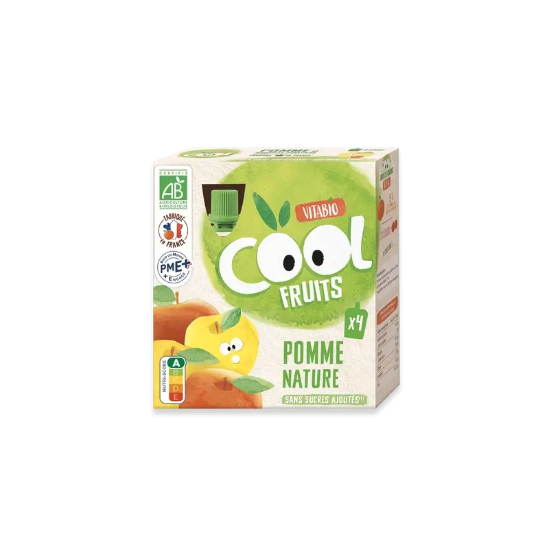 Vitabio Cool Fruits De Manzana 90 Gr, 4 unidades