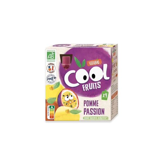 Vitabio Cool Fruits De Manzana Y Fruta De La Pasión 90 Gr, 4 unidades