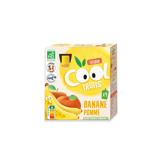 Vitabio Cool Fruits De Manzana Y Plátano 90 Gr, 4 unidades