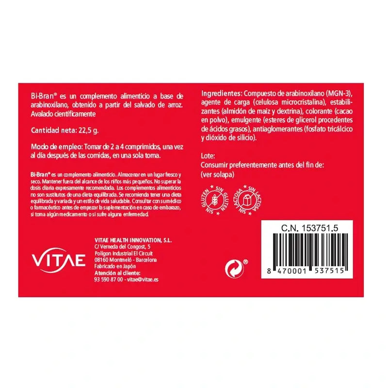 VITAE BiBran 250mg, 50 comprimidos