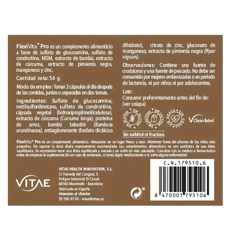 Vitae Flexivita Pro, 60 cápsulas