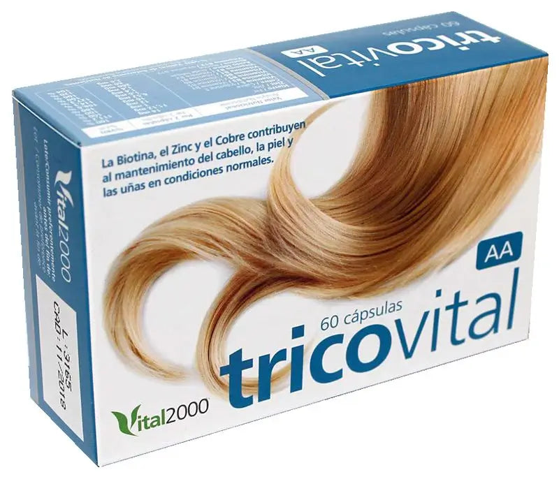 Vital 2000 Tricovital Aa, 60 Cápsulas      