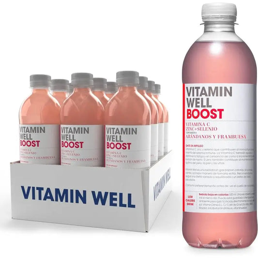 Vitamin Well  Pack Boost Arándano/Frambuesa,  12 uds x 500 ml