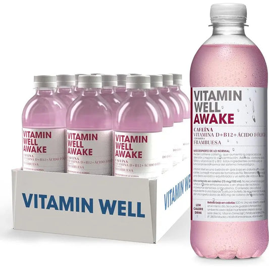 Vitamin Well Pack  Awake Frambuesa,  12 uds x 500 ml