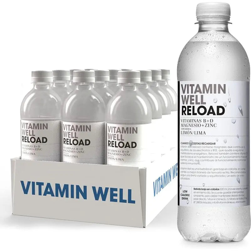 Vitamin Well  Pack Reload Lima/Limón, 12 uds x  500 ml