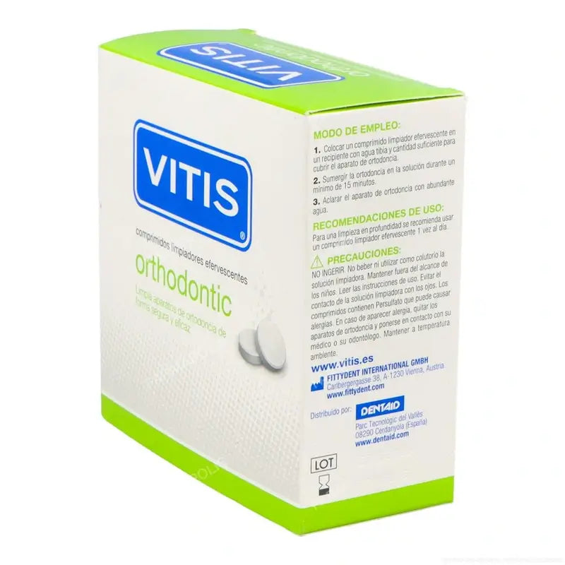 VITIS Orthodontic comprimidos Limpiadores Efervescentes 32 comprimidos