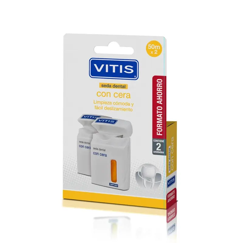 VITIS Duplo Seda Dental con Cera 50 M