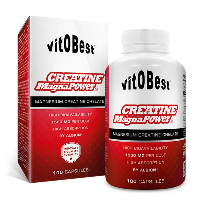 Vit.O.Best Creatina Magna Power 1500 Mg, 100 Cápsulas      