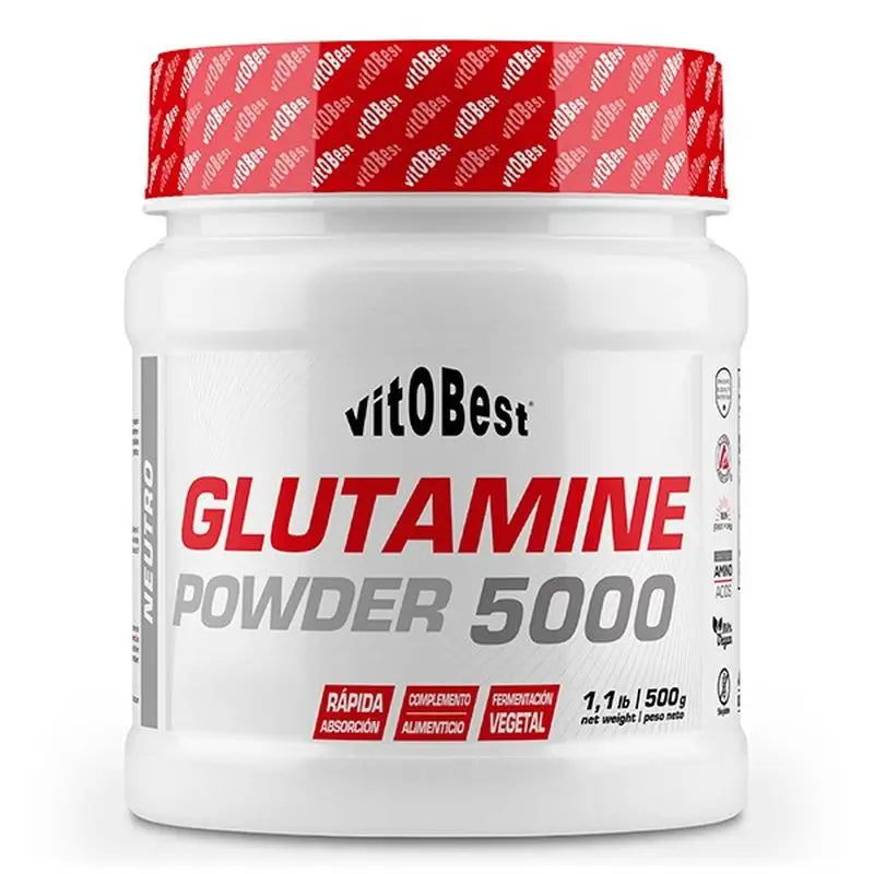 Vit.O.Best Glutamina Polvo Sabor Neutro , 500 gr   