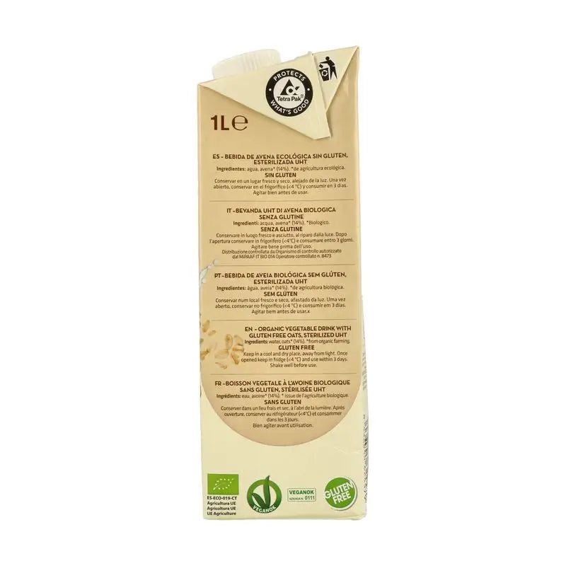 Vivibio Bebida Vegetal De Avena 1Lt 6Uds. Bio Sg