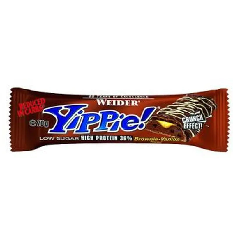 Weider Yippie Weider Barritas Brownie-Vainilla 12Ud. 45Gr