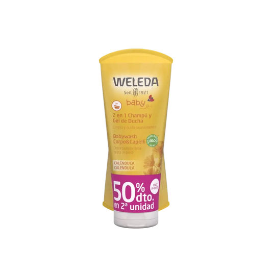 Weleda Baby 2 En 1 Champú Y Gel De Ducha Caléndula , 2 x 200 ml