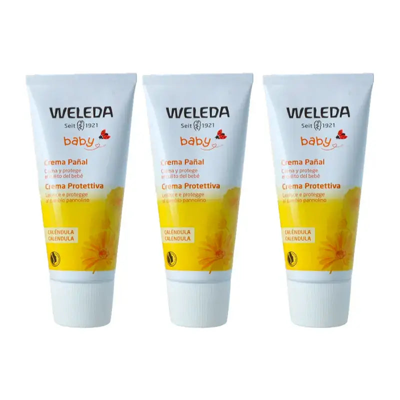 Weleda Baby Crema Pañal De Caléndula , 3 x 75 ml