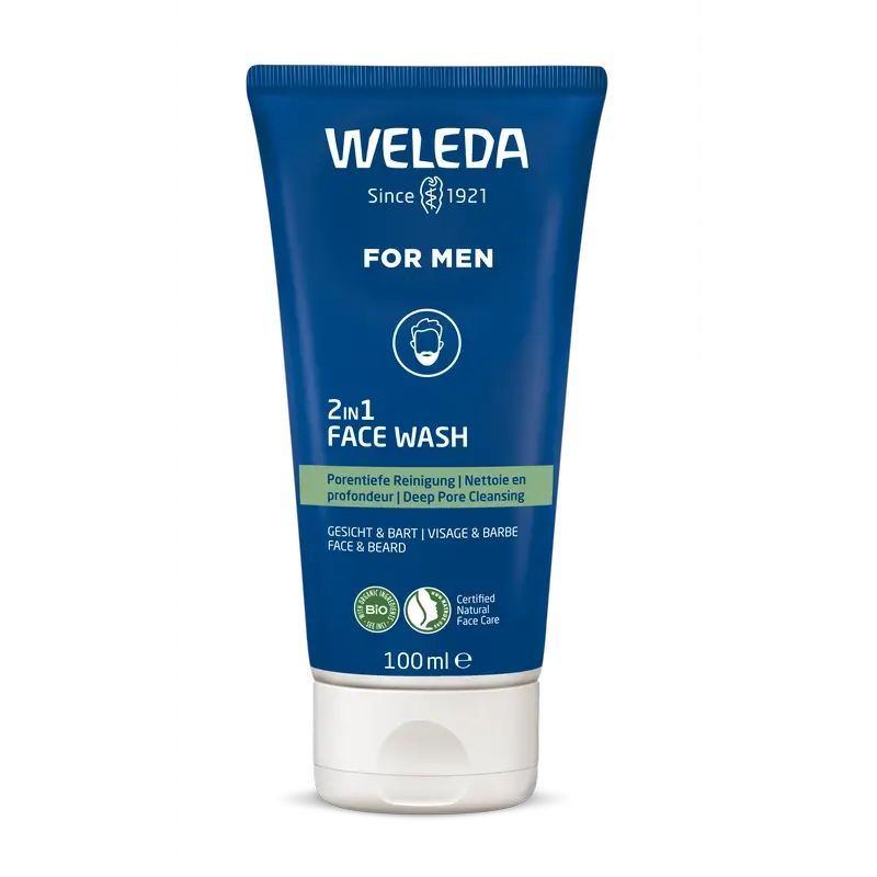 Weleda Gel Limpiador 2 En 1 Rostro & Barba For Men, 100 ml