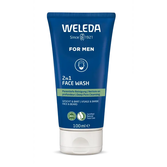 Weleda Gel Limpiador 2 En 1 Rostro & Barba For Men, 100 ml