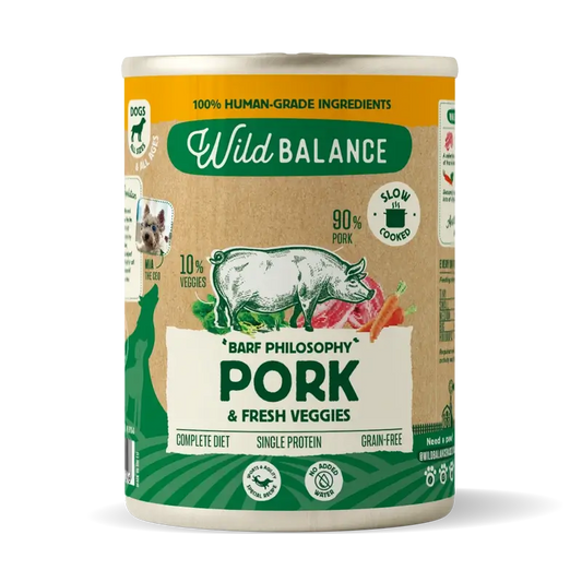 Wild Balance Lata Cerdo Con Verduras Para Perros, 400 gr