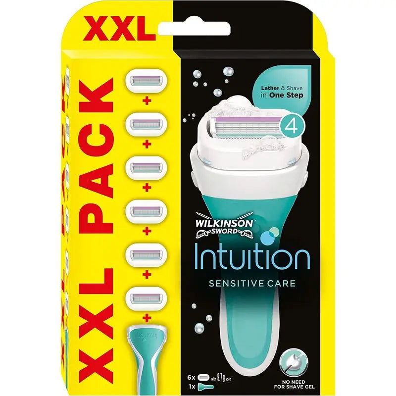 Wilkinson Sword Pack Intuition Sensitive Xxl (Maq + 6 Carg)