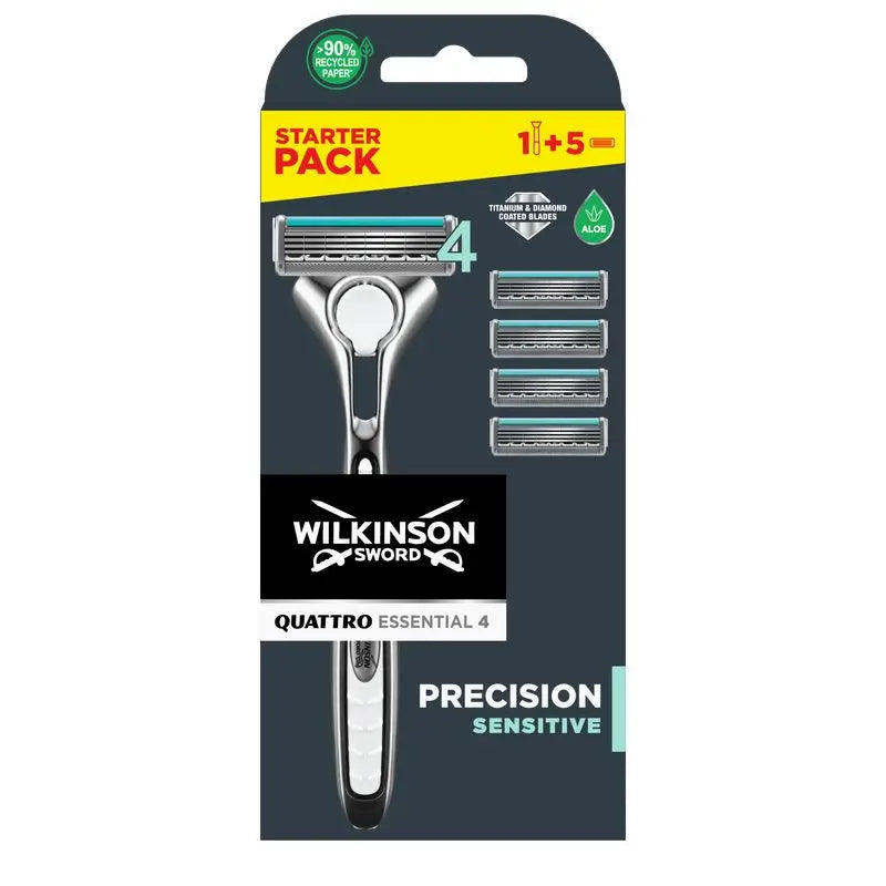 Wilkinson Sword Quattro Sensitive Pack (Maq+5 Carg)