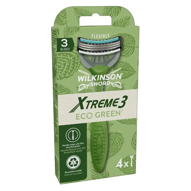 Wilkinson Sword Xtreme 3 Eco Green Masculina 4 Unidades