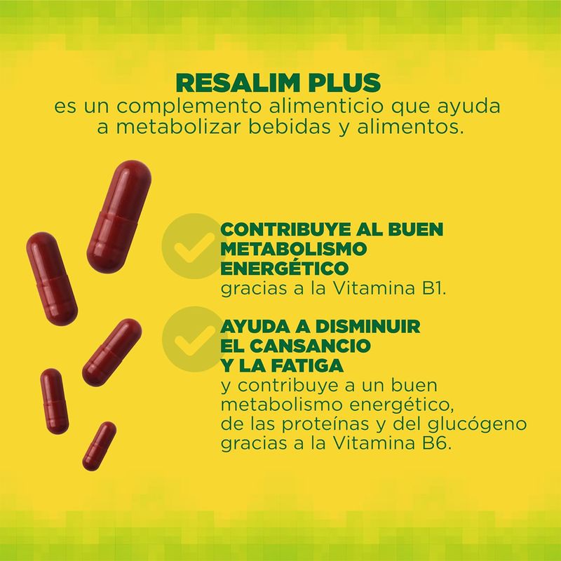 Resalim Plus Complemento Alimenticio Metabolizador 20 Comprimidos