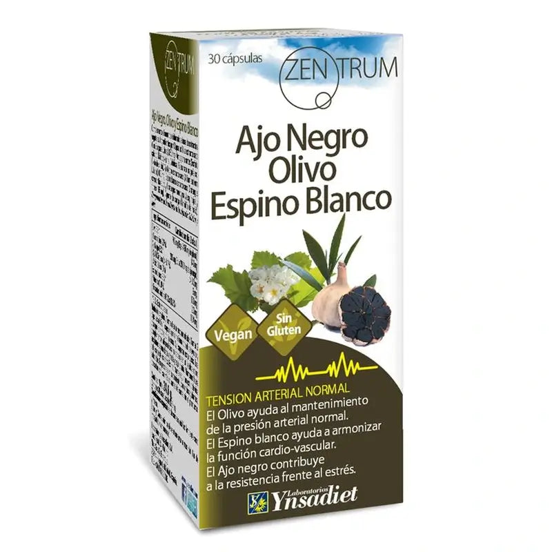 Ynsadiet Zentrum Ajo Negro Espino Blanco Olivo , 30 cápsulas