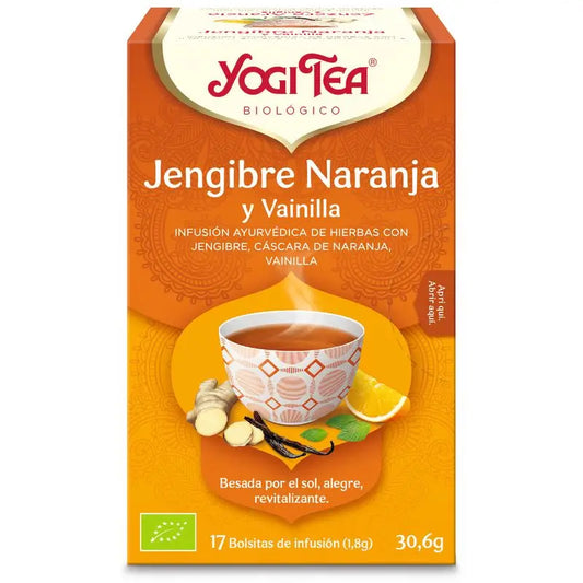 Yogi Tea Biológico Jengibre Naranja y Vainilla 17 Bolsitas