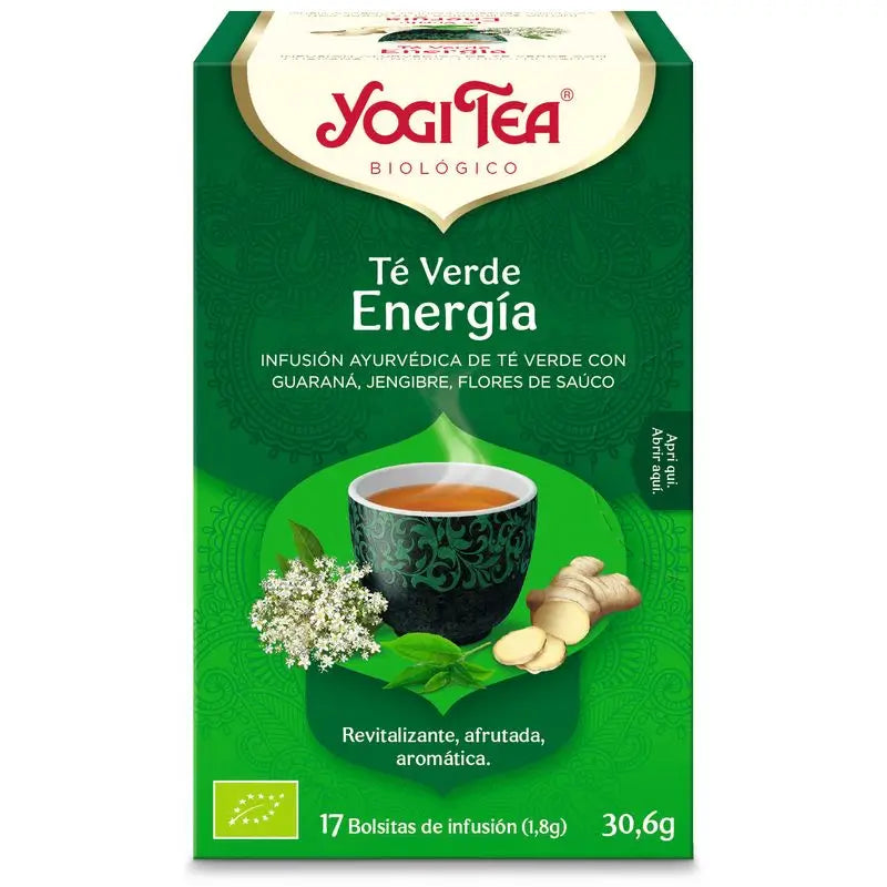 Yogi Tea Biológico Té Verde Energía 17 Bolsitas