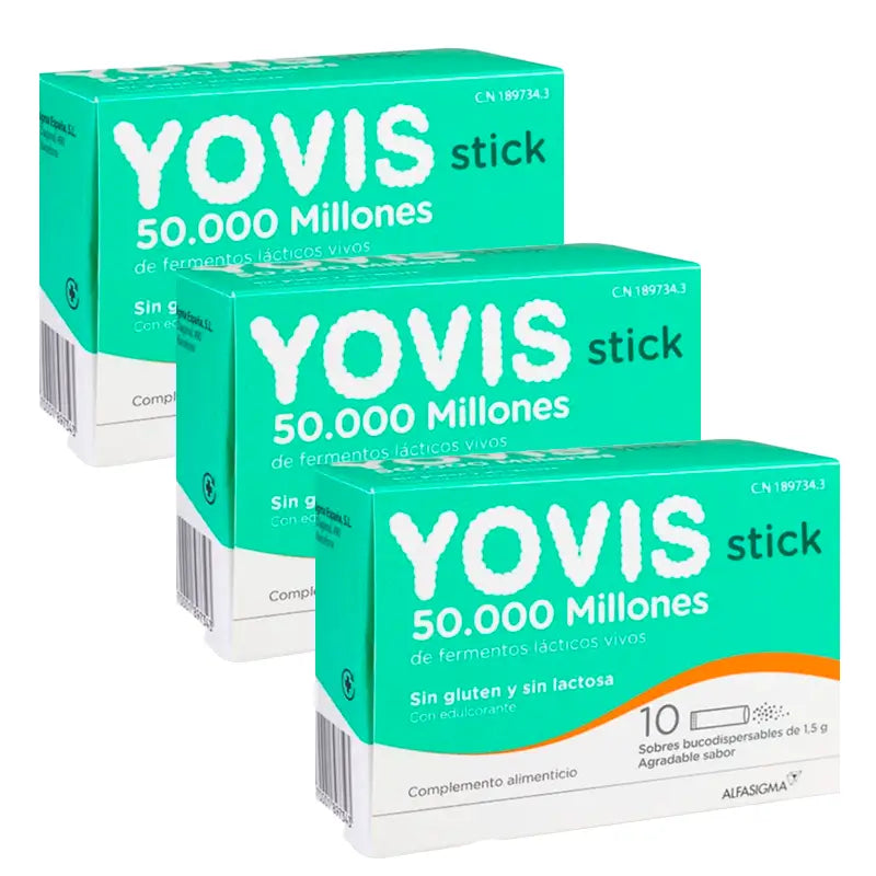 Yovis Pack, 3 x 10 sitkcs bucodispersable