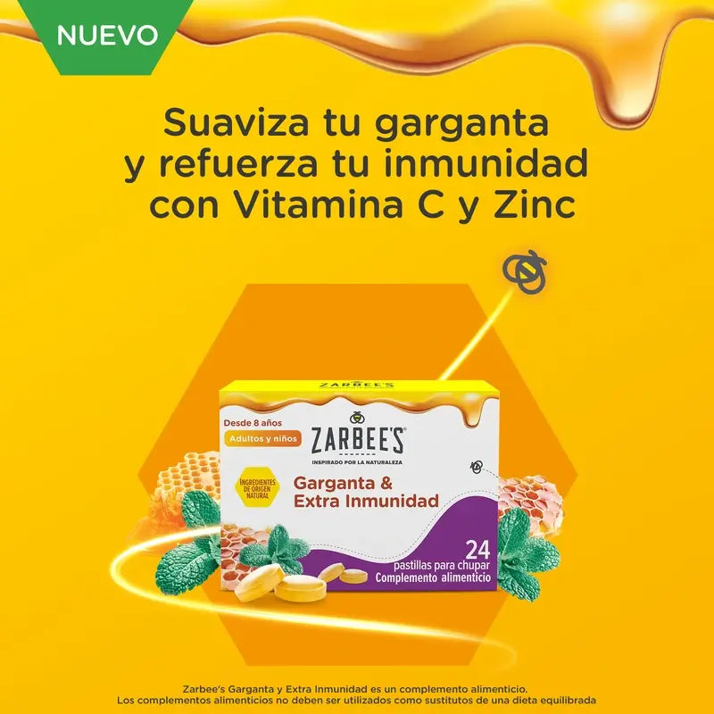 Zarbee'S Garganta & Extra Inmunidad 24 Pastillas Para Chupar