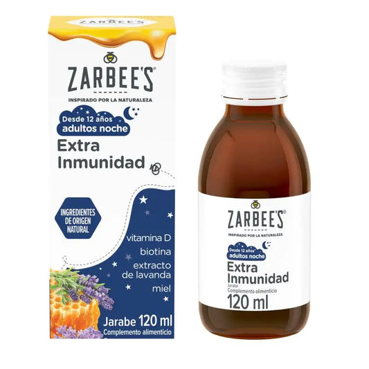 Zarbee'S Jarabe Adulto Noche Extra Inmunidad Con Miel, Lavanda Y Vitamida D , 120 ml