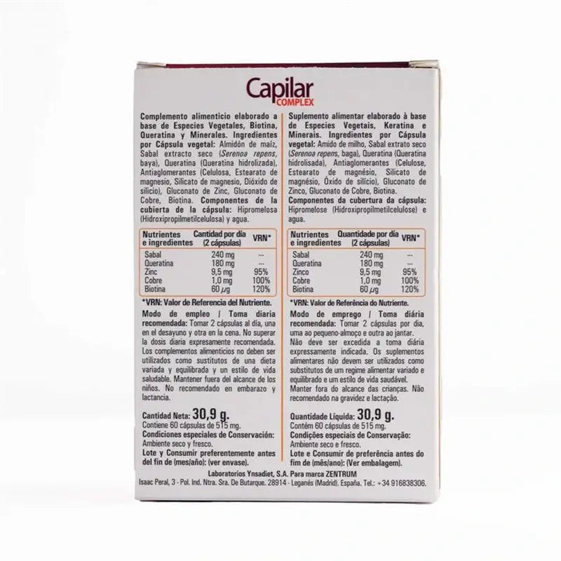 Ynsadiet Capilar Complex, 60 capsulas