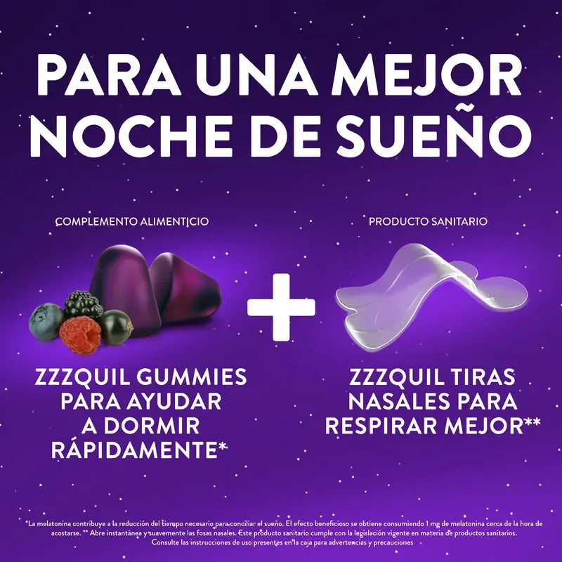 Zzzquil sueño tiras nasales, respira y duerme mejor, 26 tiras